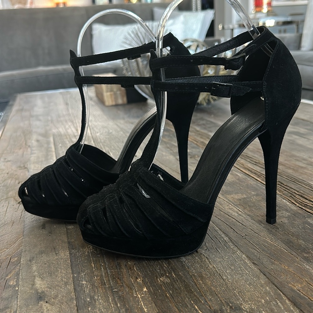 Joie Roxanne black platform heel size  39.5